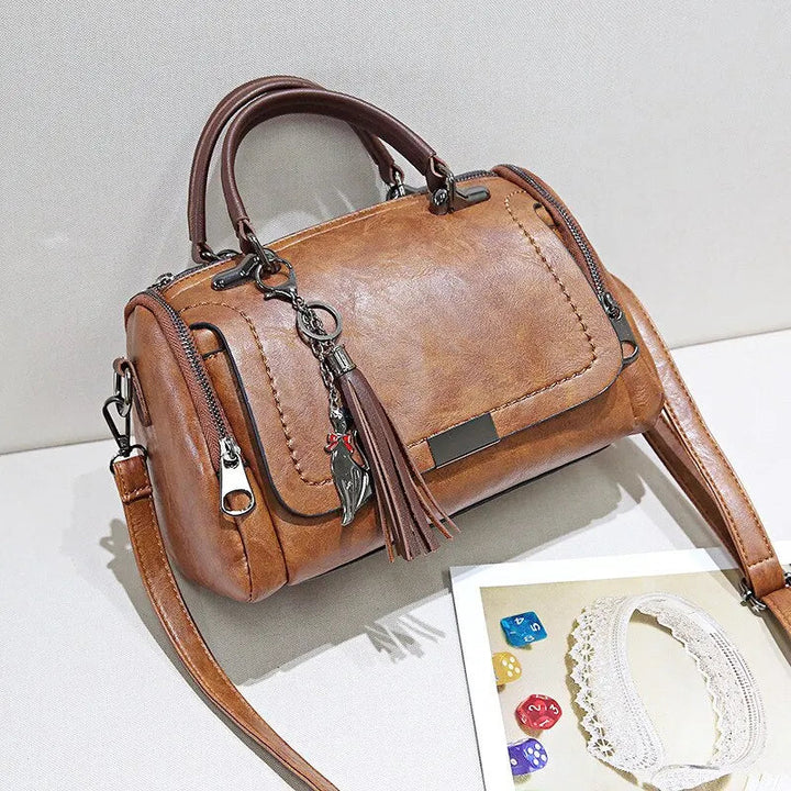 Rose | Strukturierte Ledertasche