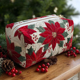 Gesteppte Kosmetiktasche mit Weihnachtsstern