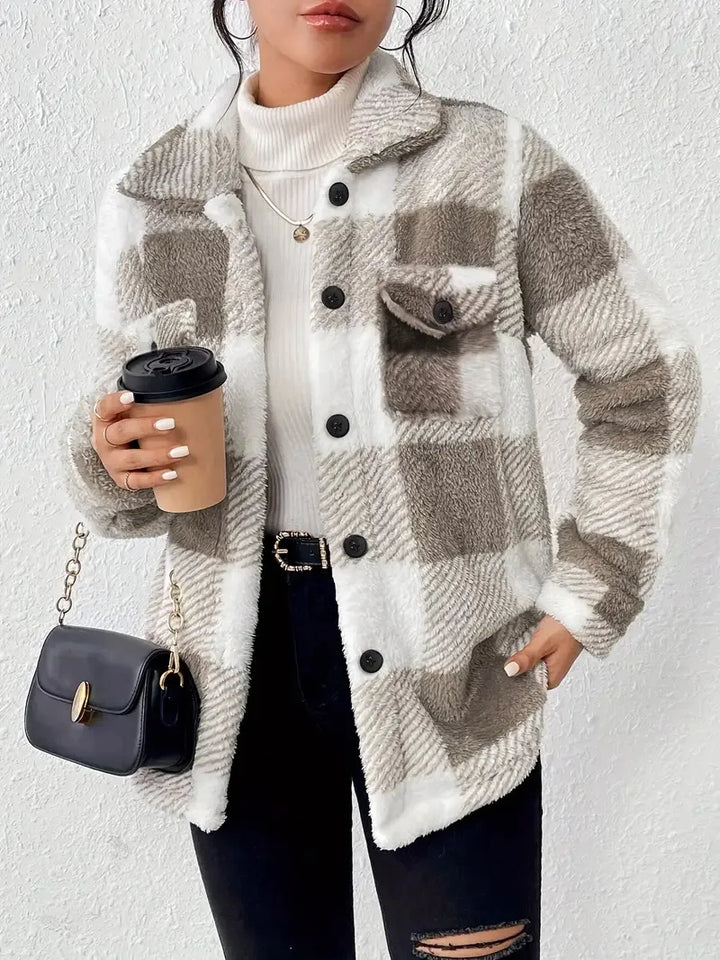 Frieda | Stilvolle gestreifte Fleecejacke