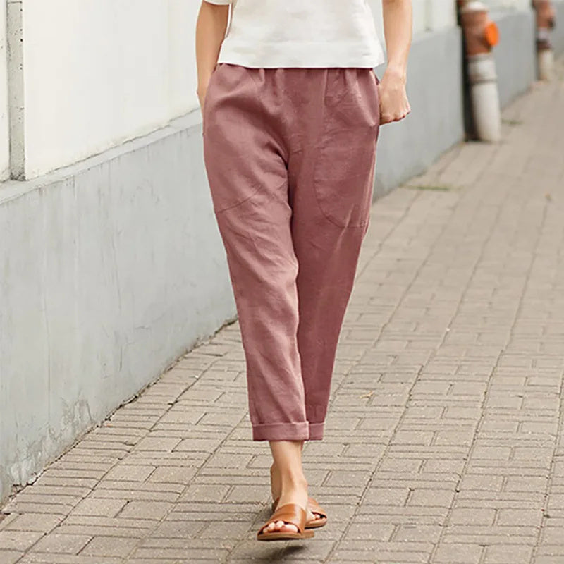 Viktoria | Bequeme Weite Hose mit praktischen Taschen