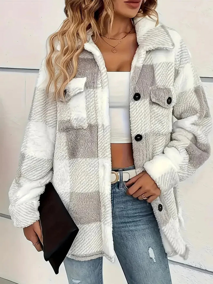 Frieda | Stilvolle gestreifte Fleecejacke