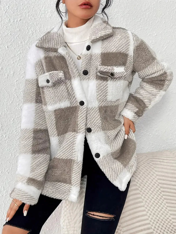 Frieda | Stilvolle gestreifte Fleecejacke