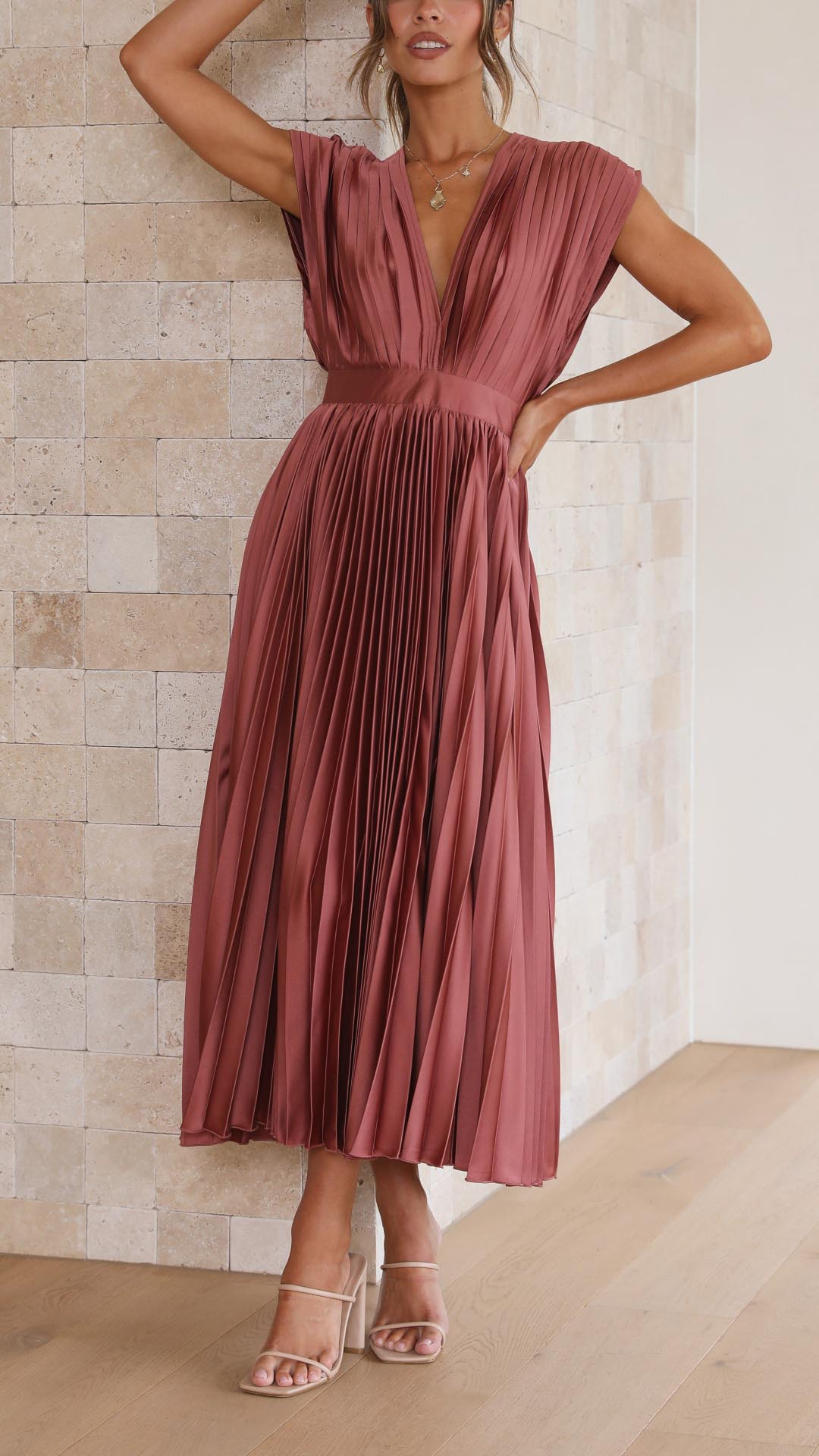 Sina | Elegantes Plissee-Kleid