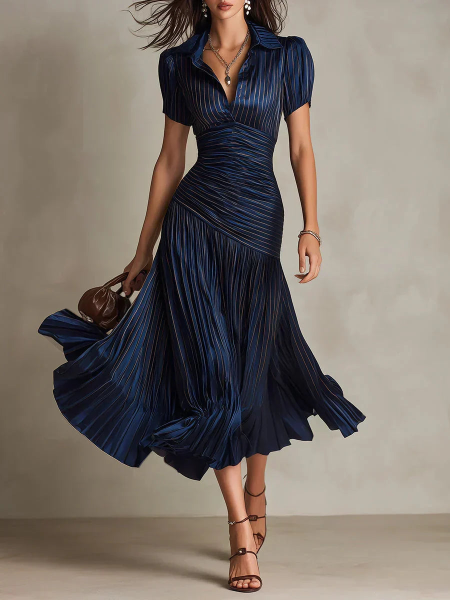 Lena | Elegante Vintage Maxikleid aus Chiffon