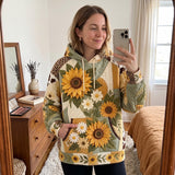 Sonnenblumen-Patch-Hoodie