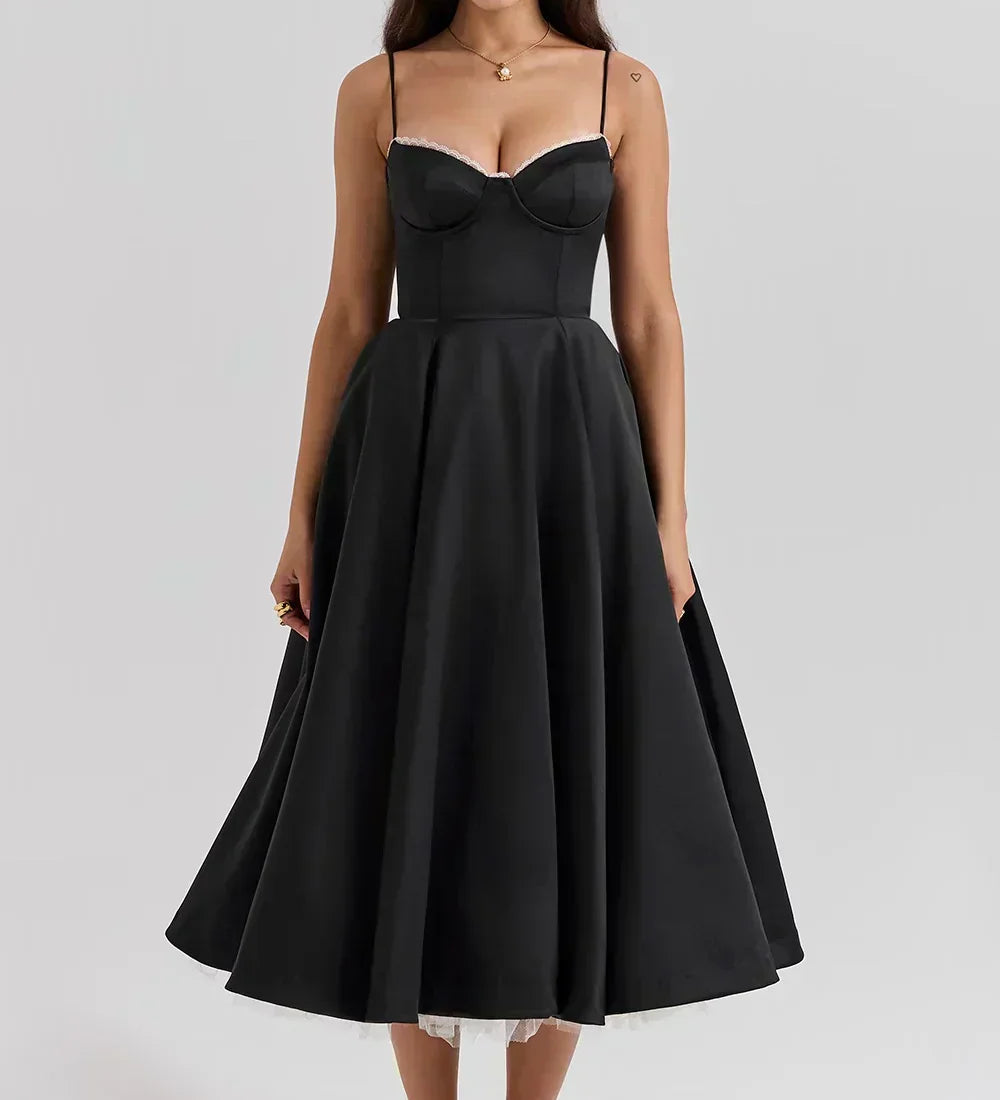 Britta | Luxus-Midikleid