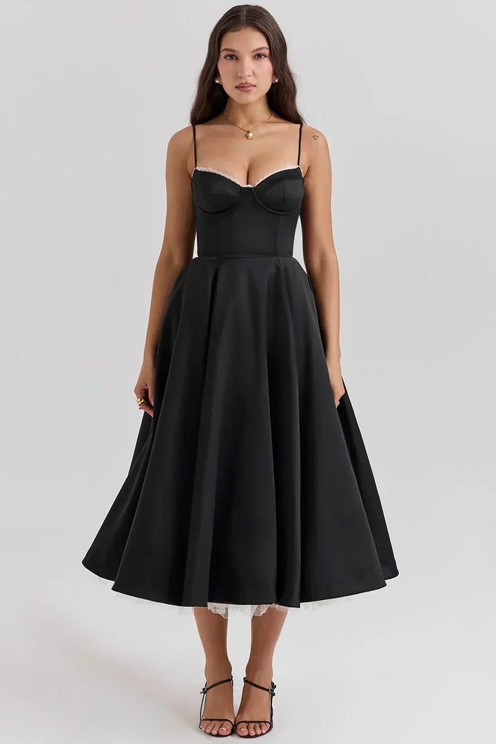Britta | Luxus-Midikleid