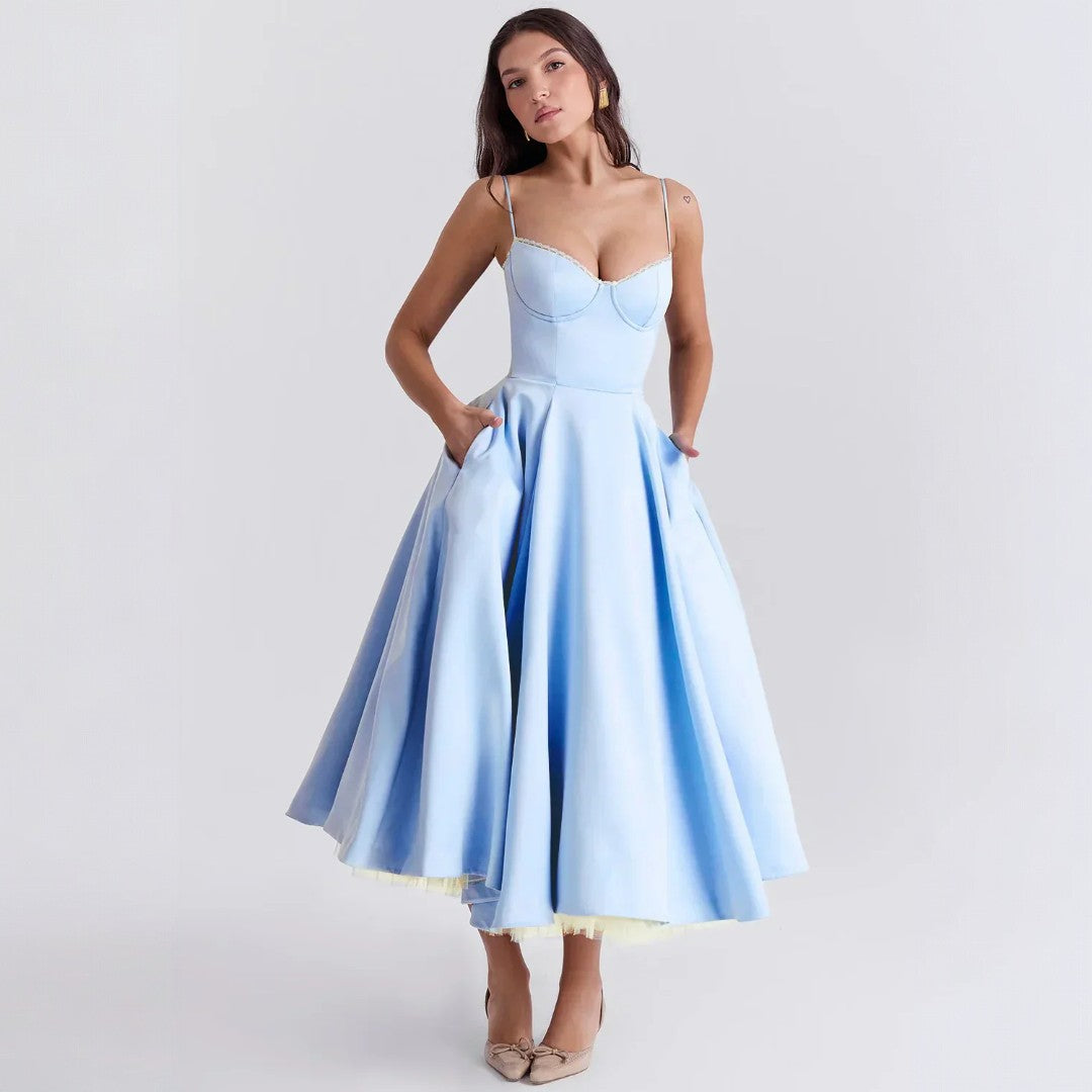 Britta | Luxus-Midikleid