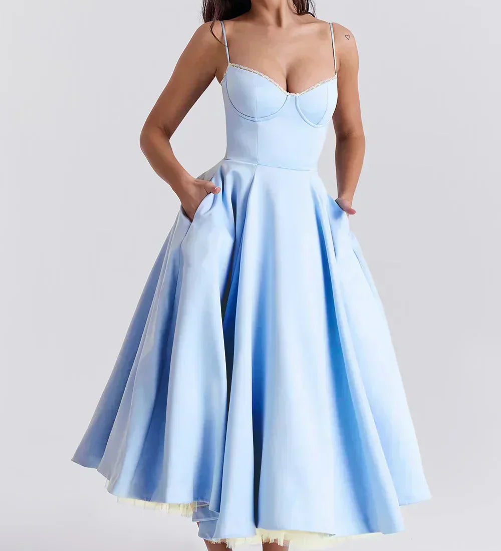 Britta | Luxus-Midikleid