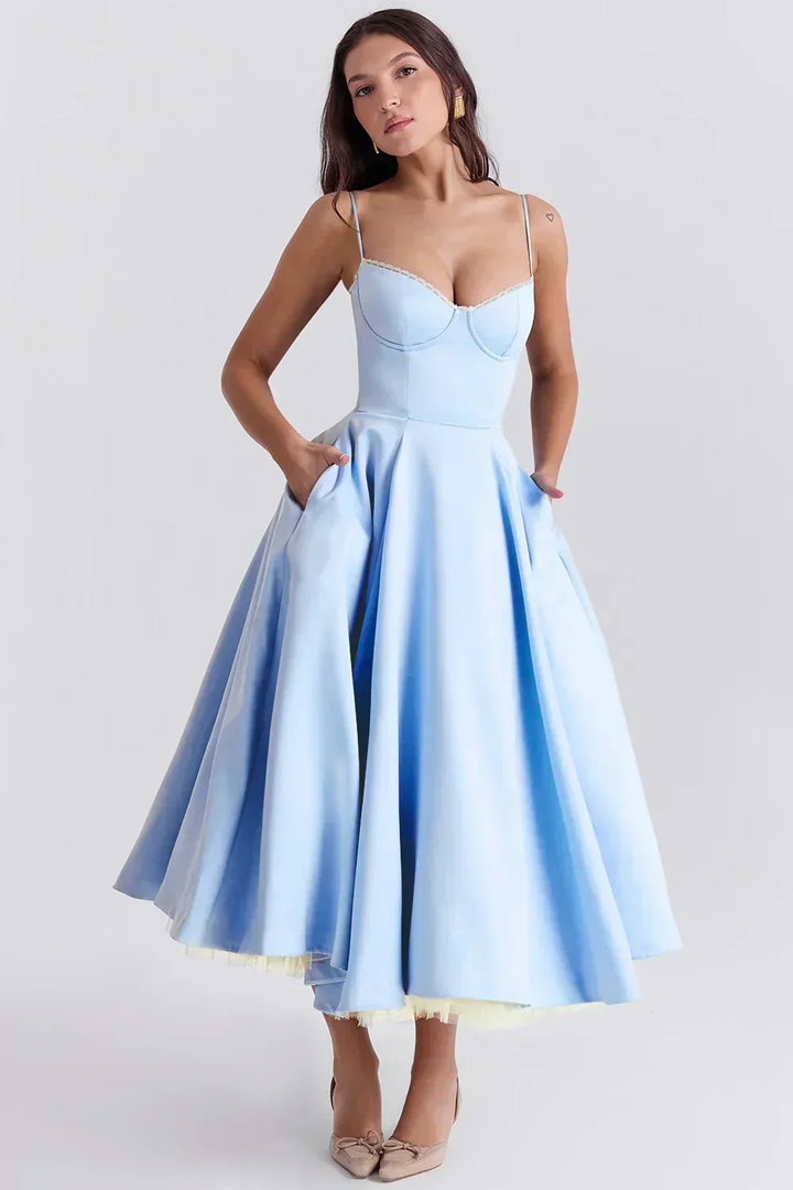 Britta | Luxus-Midikleid