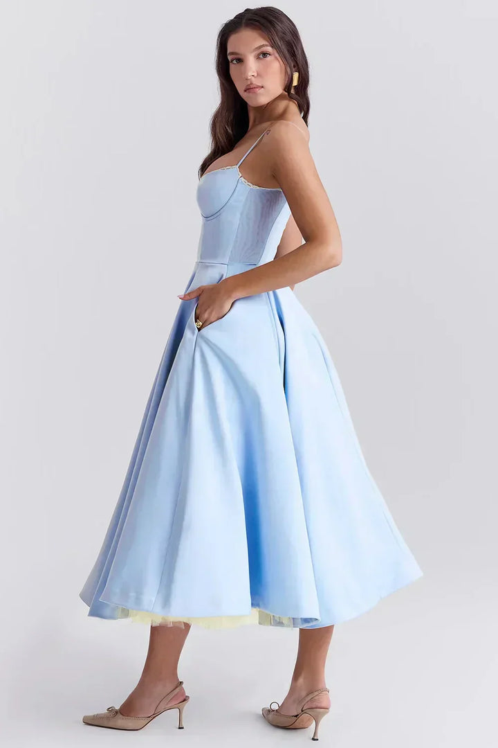 Britta | Luxus-Midikleid
