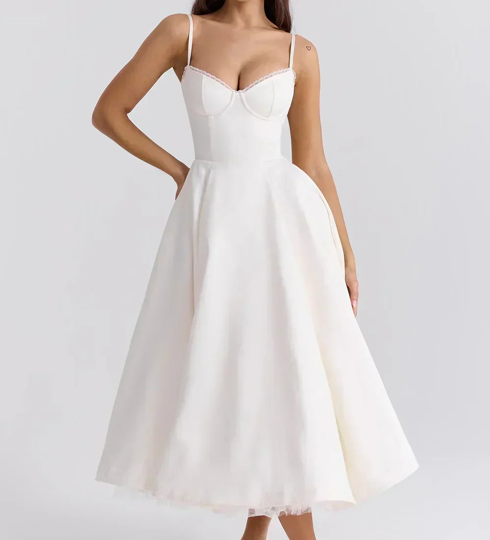 Britta | Luxus-Midikleid