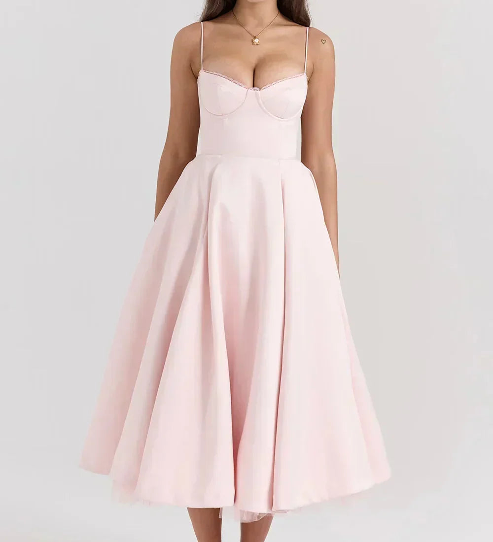 Britta | Luxus-Midikleid