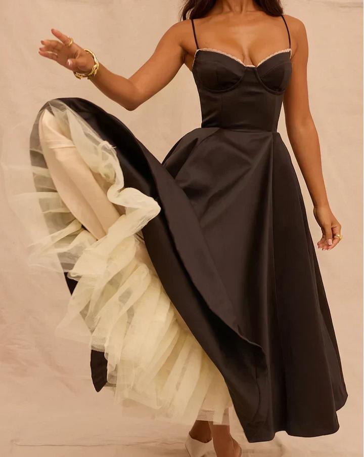 Britta | Luxus-Midikleid