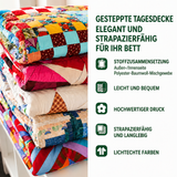 3-teiliges gestepptes Bettwäsche-Set – Glücklicher Bauernhof