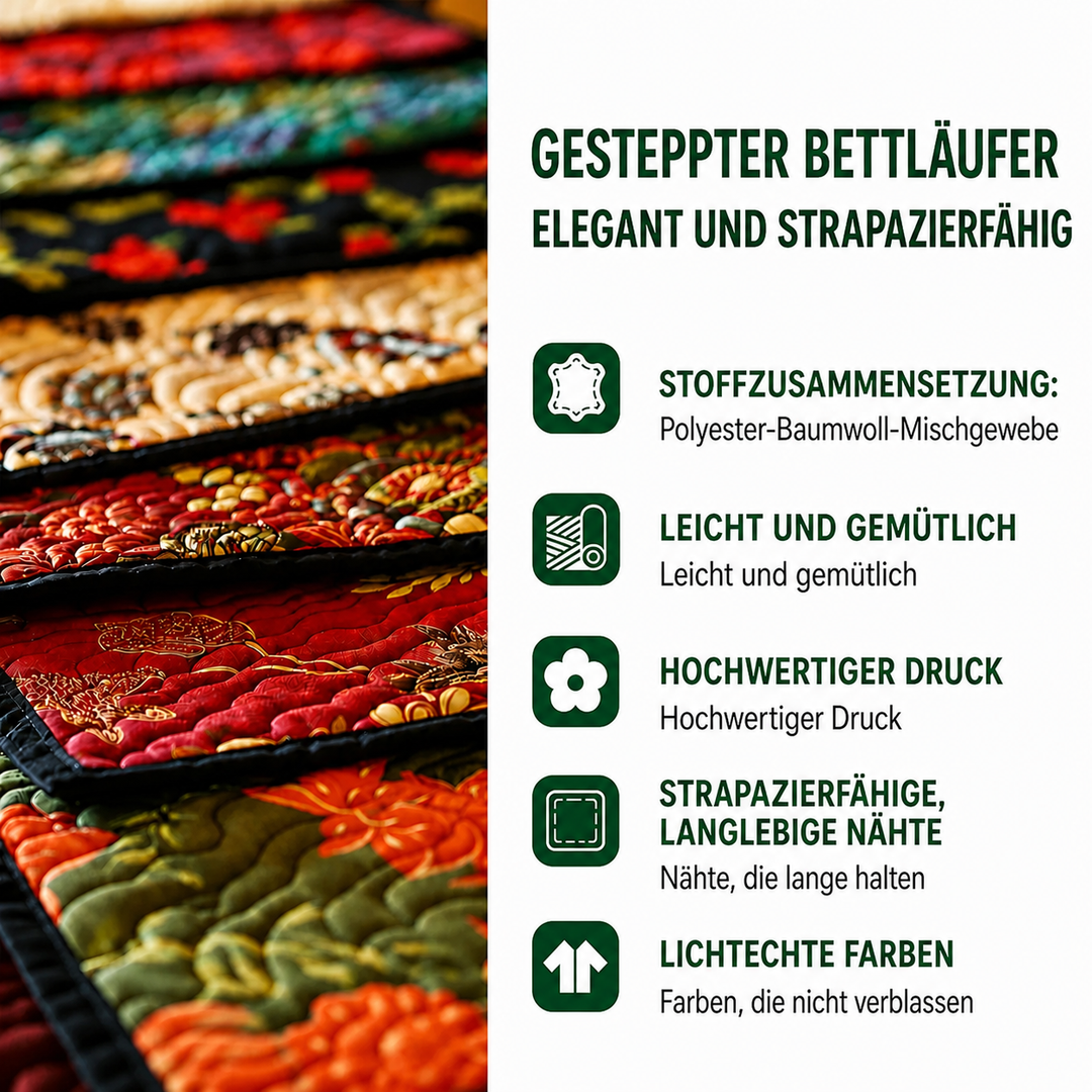 Gesteppter Bettläufer – gesteppt Dackel Weihnachten NCU0TH3542