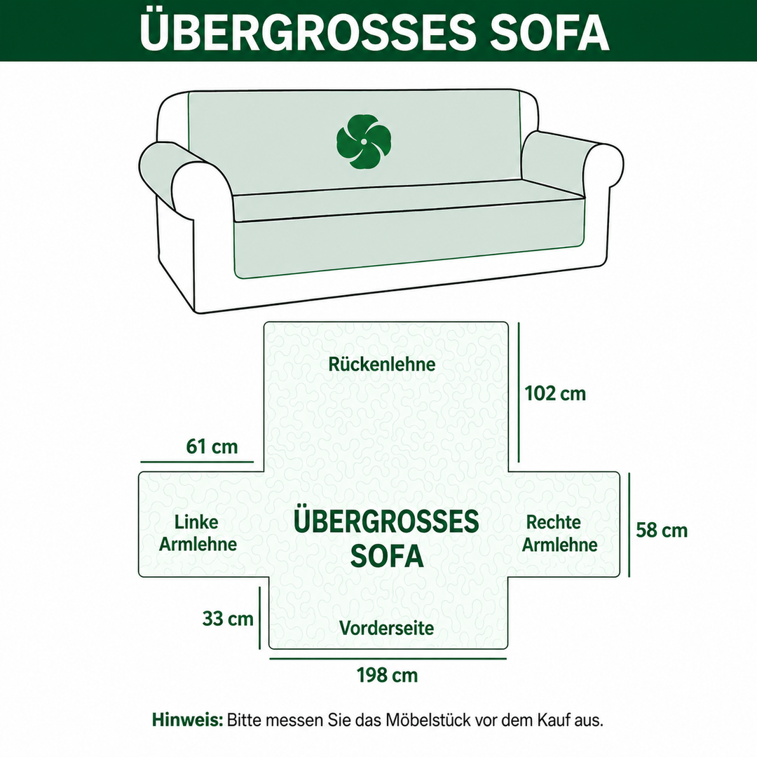 Bequemer gesteppter Sofabezug mit Pfotenmuster