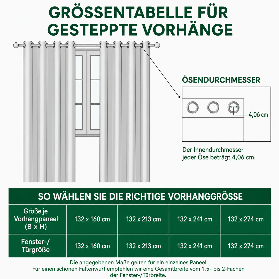 Gesteppte Vorhänge – Faltenstore Luna Wolf Majestät NCU0HH1592