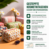 Gesteppte Kosmetiktasche mit leuchtendem Ornament