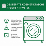 Gesteppte Kosmetiktasche mit neugieriger Katze
