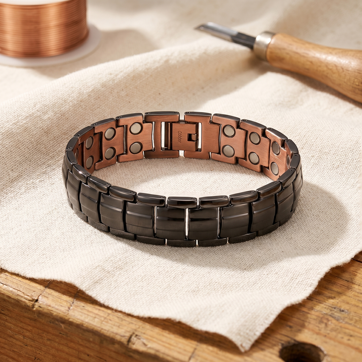 Schwarzes Herren-Gliederarmband