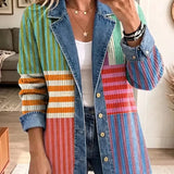 Carolin | Retro-Jacke mit kunstvollem geometrischem Muster