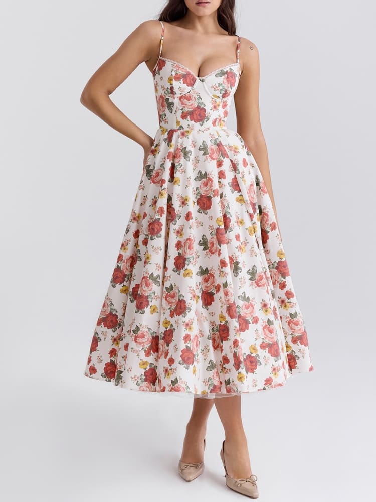 Britta | Luxus-Midikleid