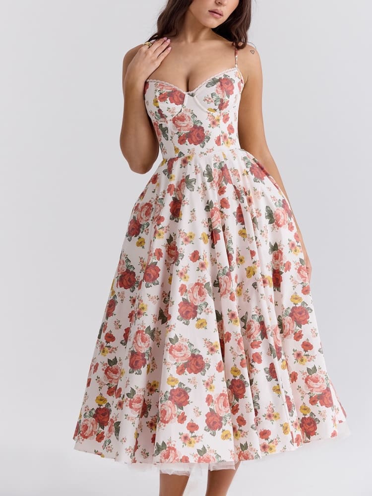 Britta | Luxus-Midikleid