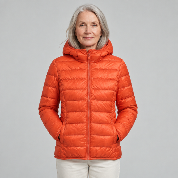 Inger | Leichte Damen-Bubblejacke in Orange