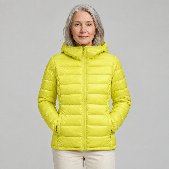 Bjørg | Damen Leichte Daunenjacke in Gelb