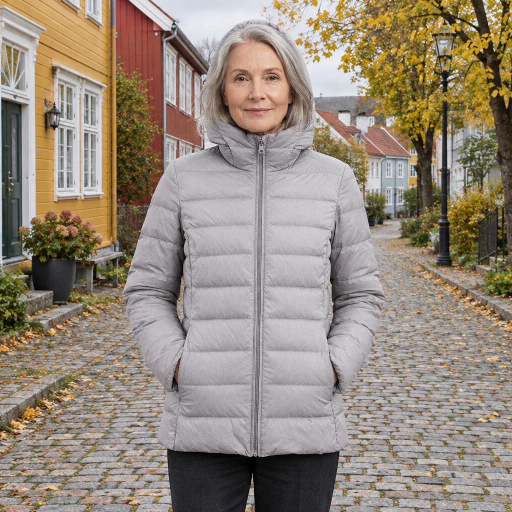 Ragnhild | Damen Daunenjacke in Grau, Leichtgewicht