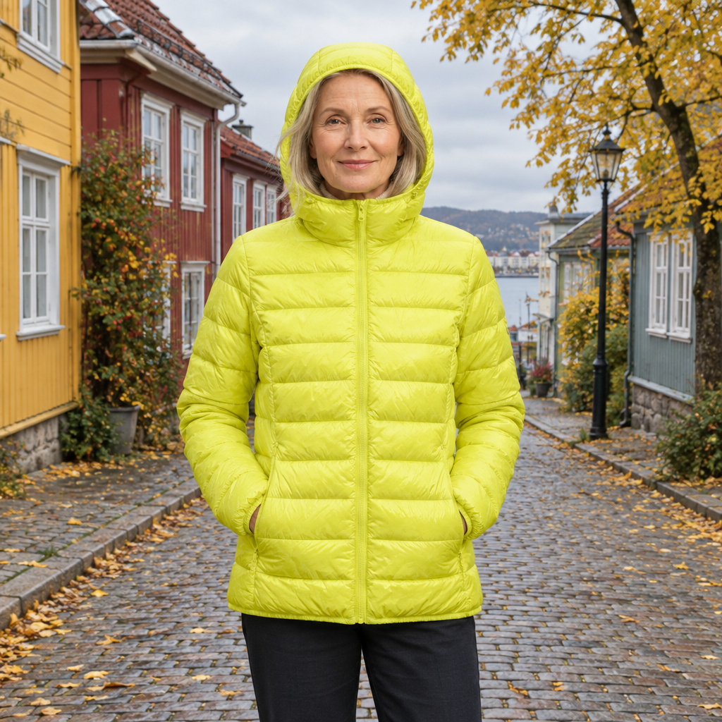 Bjørg | Damen Leichte Daunenjacke in Gelb