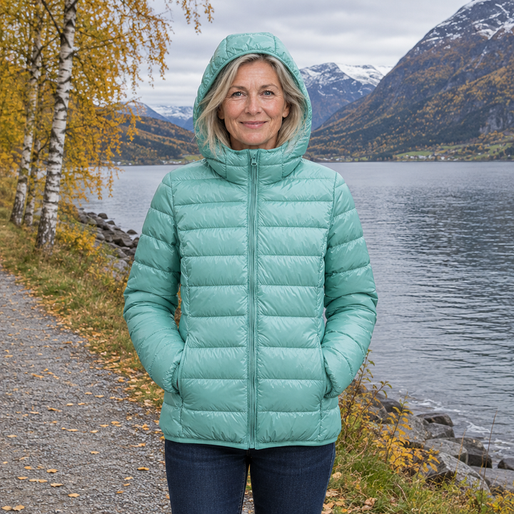 Liv | Leichte Damen-Bubble-Jacke in Mintgrün