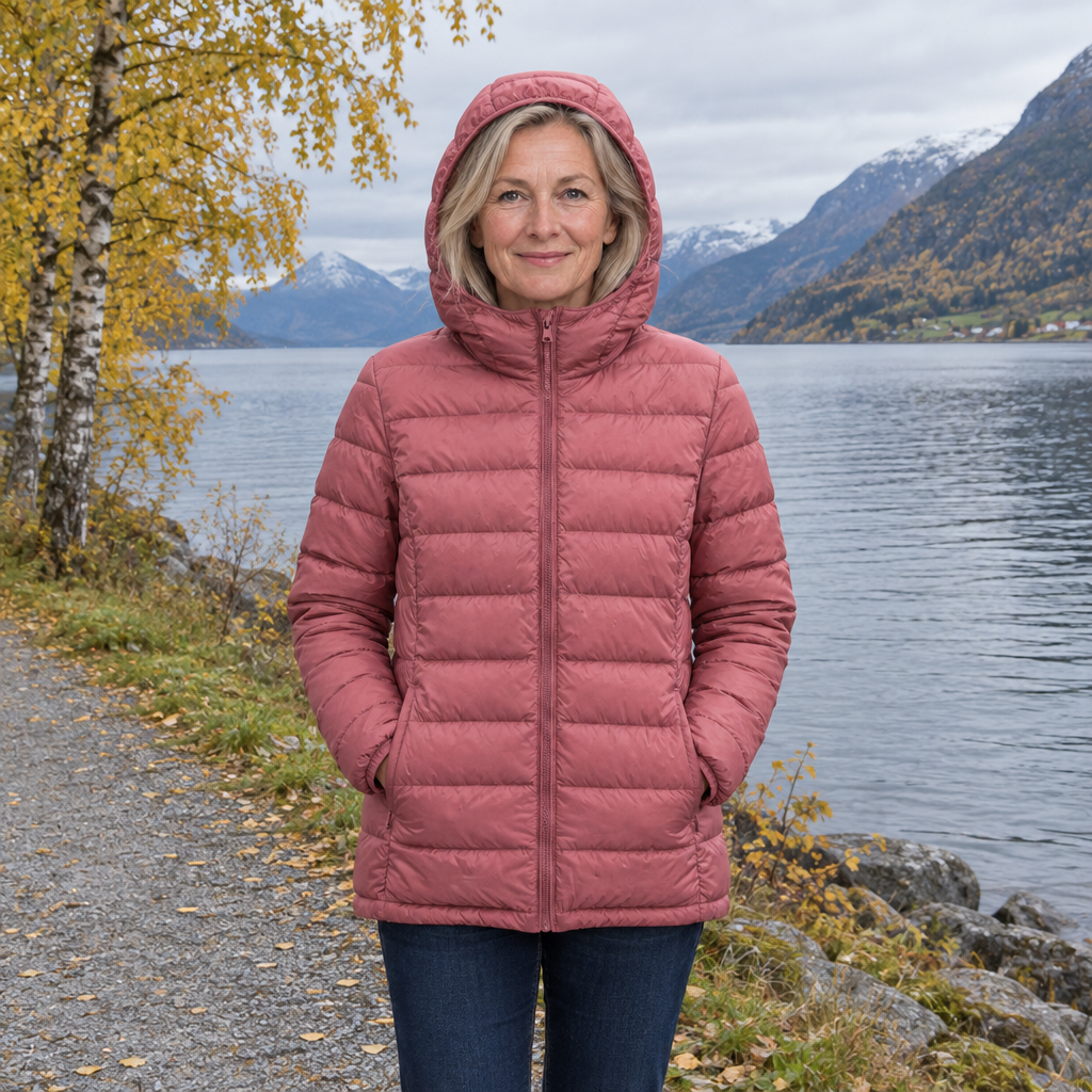 Grete | Damen Daunenjacke in Rosa, leicht und bequem