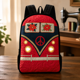 Weihnachtsgesteppter Rucksack mit schwarzen Schultergurten