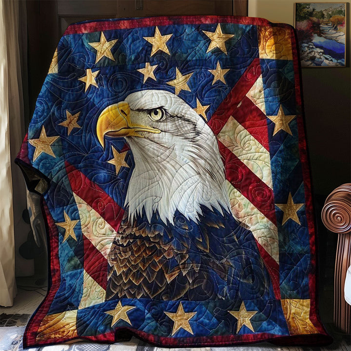 Steppdecke mit Adler und Sternenbanner