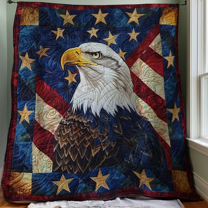 Steppdecke mit Adler und Sternenbanner