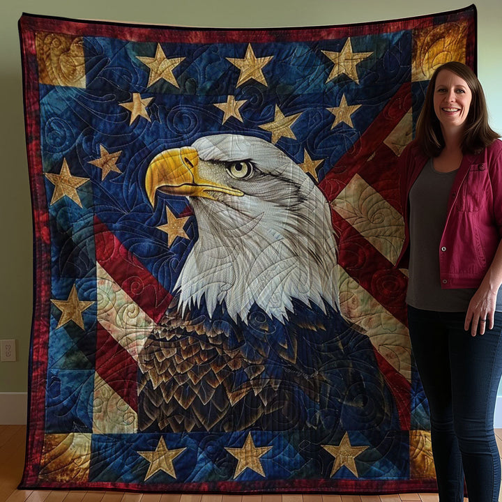 Steppdecke mit Adler und Sternenbanner