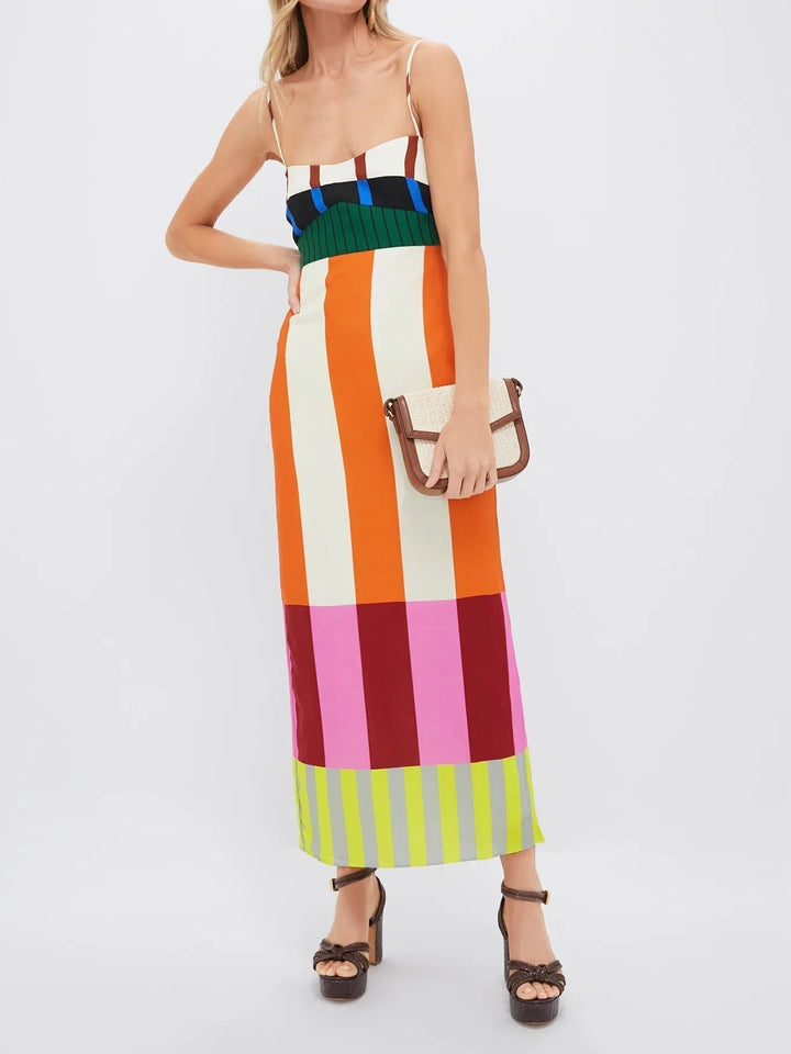 Mareike | Bunt Gestreiftes Kleid